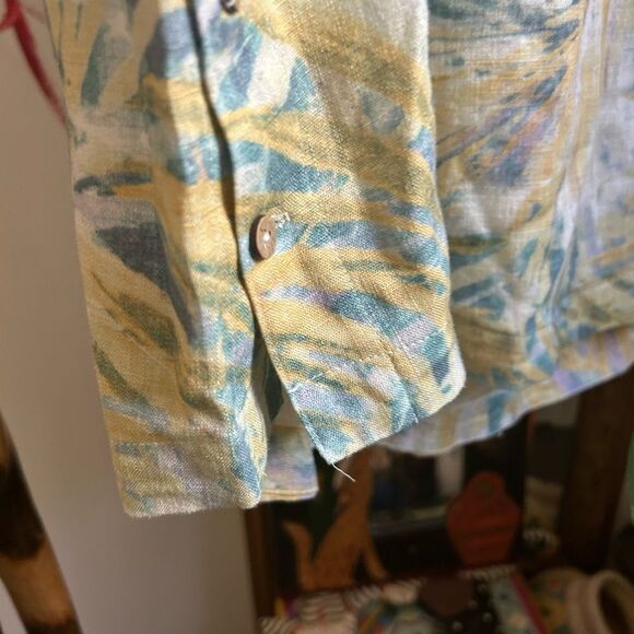 CHARLIE B Blue and Yellow Tropical Tank Top XL - Picture 12 of 16